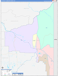 Southeast FairbanksBorough (County), AK Wall Map Color Cast Style 2026